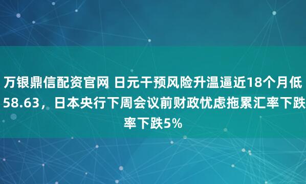 万银鼎信配资官网 日元干预风险升温逼近18个月低点158.63，日本央行下周会议前财政忧虑拖累汇率下跌5%