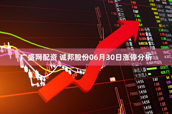 广盛网配资 诚邦股份06月30日涨停分析