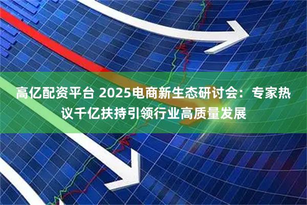 高亿配资平台 2025电商新生态研讨会：专家热议千亿扶持引领行业高质量发展