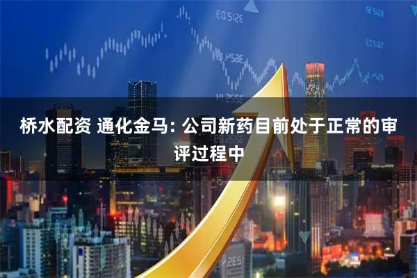 桥水配资 通化金马: 公司新药目前处于正常的审评过程中