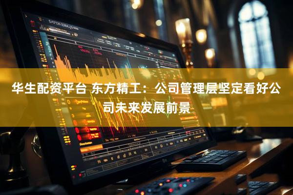 华生配资平台 东方精工:公司管理层坚定看好公司未来发展前景