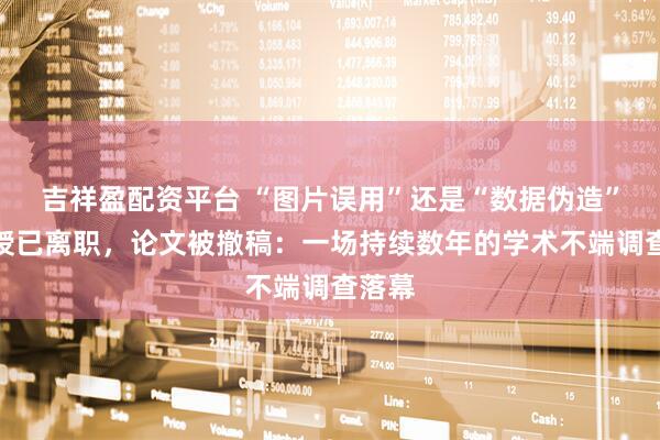 吉祥盈配资平台 “图片误用”还是“数据伪造”?教授已离职,论文被撤稿:一场持续数年的学术不端调查落幕